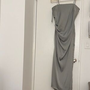 10 Crosby Derek Lam Strapless Gray Dress